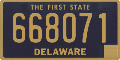 DE license plate 668071