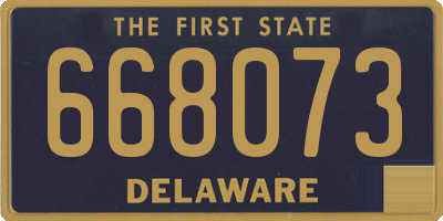 DE license plate 668073