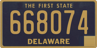 DE license plate 668074