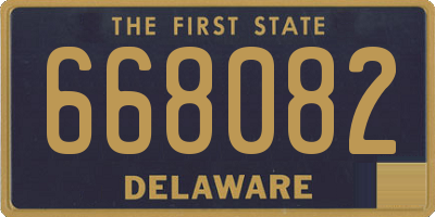 DE license plate 668082