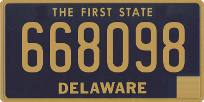 DE license plate 668098