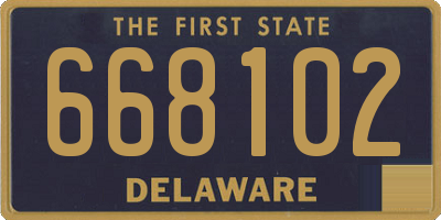 DE license plate 668102