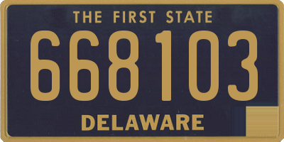 DE license plate 668103