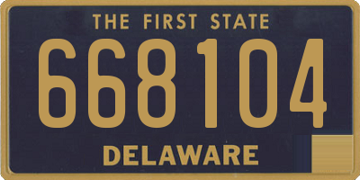 DE license plate 668104
