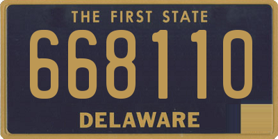 DE license plate 668110