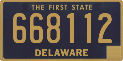 DE license plate 668112