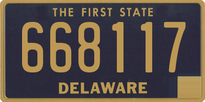 DE license plate 668117
