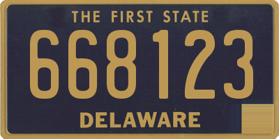 DE license plate 668123