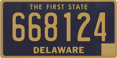 DE license plate 668124