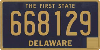 DE license plate 668129