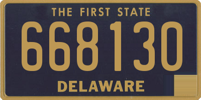 DE license plate 668130