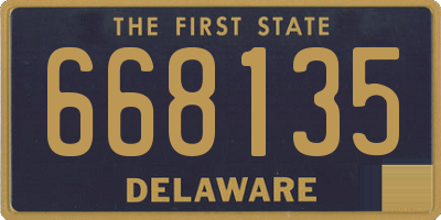 DE license plate 668135
