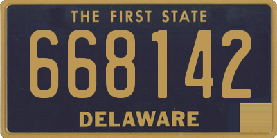 DE license plate 668142