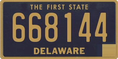 DE license plate 668144