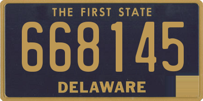 DE license plate 668145