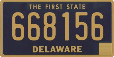 DE license plate 668156