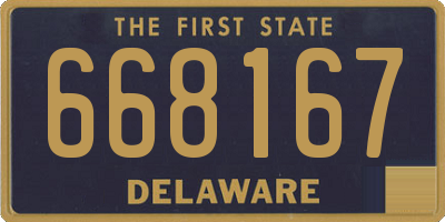 DE license plate 668167