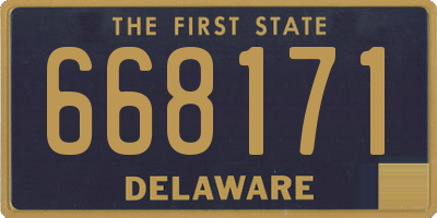 DE license plate 668171