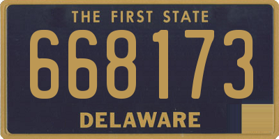 DE license plate 668173