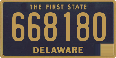 DE license plate 668180