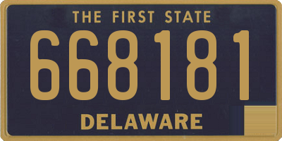 DE license plate 668181