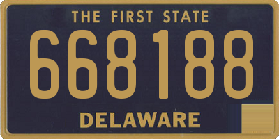 DE license plate 668188