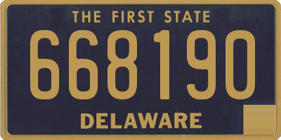 DE license plate 668190