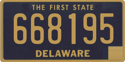 DE license plate 668195