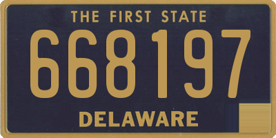 DE license plate 668197