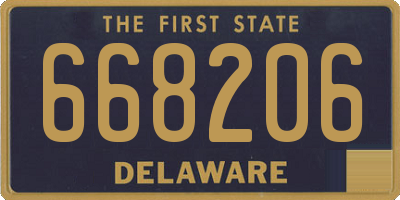 DE license plate 668206