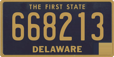 DE license plate 668213