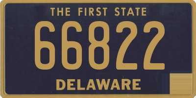 DE license plate 66822