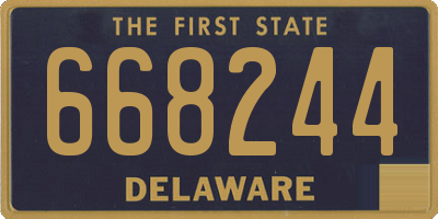 DE license plate 668244