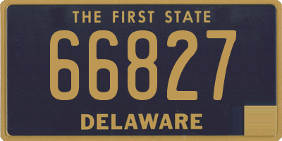 DE license plate 66827