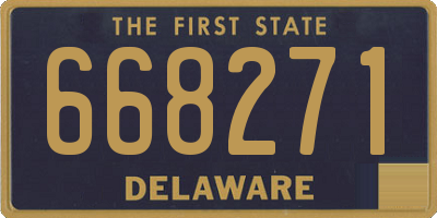 DE license plate 668271