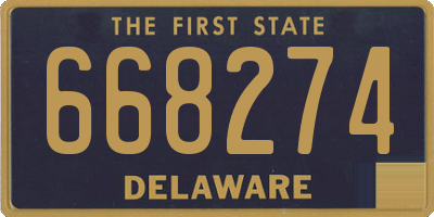 DE license plate 668274