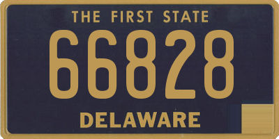 DE license plate 66828