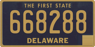 DE license plate 668288