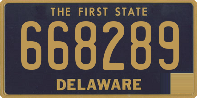 DE license plate 668289
