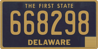 DE license plate 668298