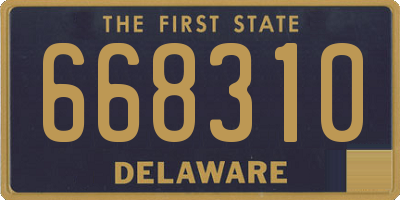 DE license plate 668310