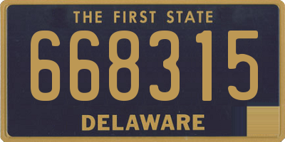 DE license plate 668315