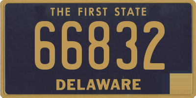 DE license plate 66832