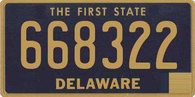 DE license plate 668322