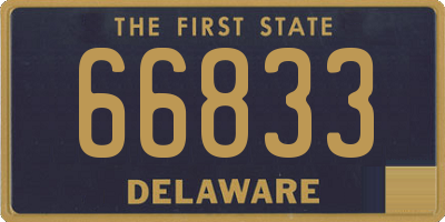 DE license plate 66833