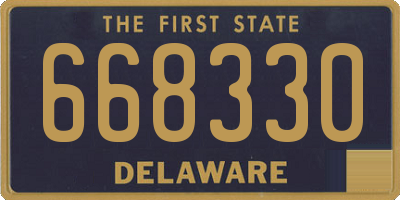 DE license plate 668330