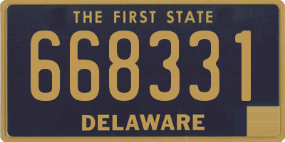 DE license plate 668331