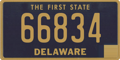 DE license plate 66834