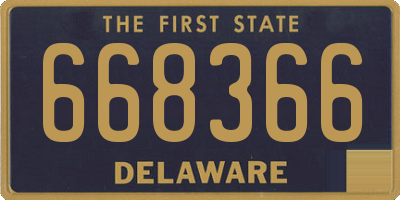 DE license plate 668366
