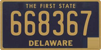 DE license plate 668367